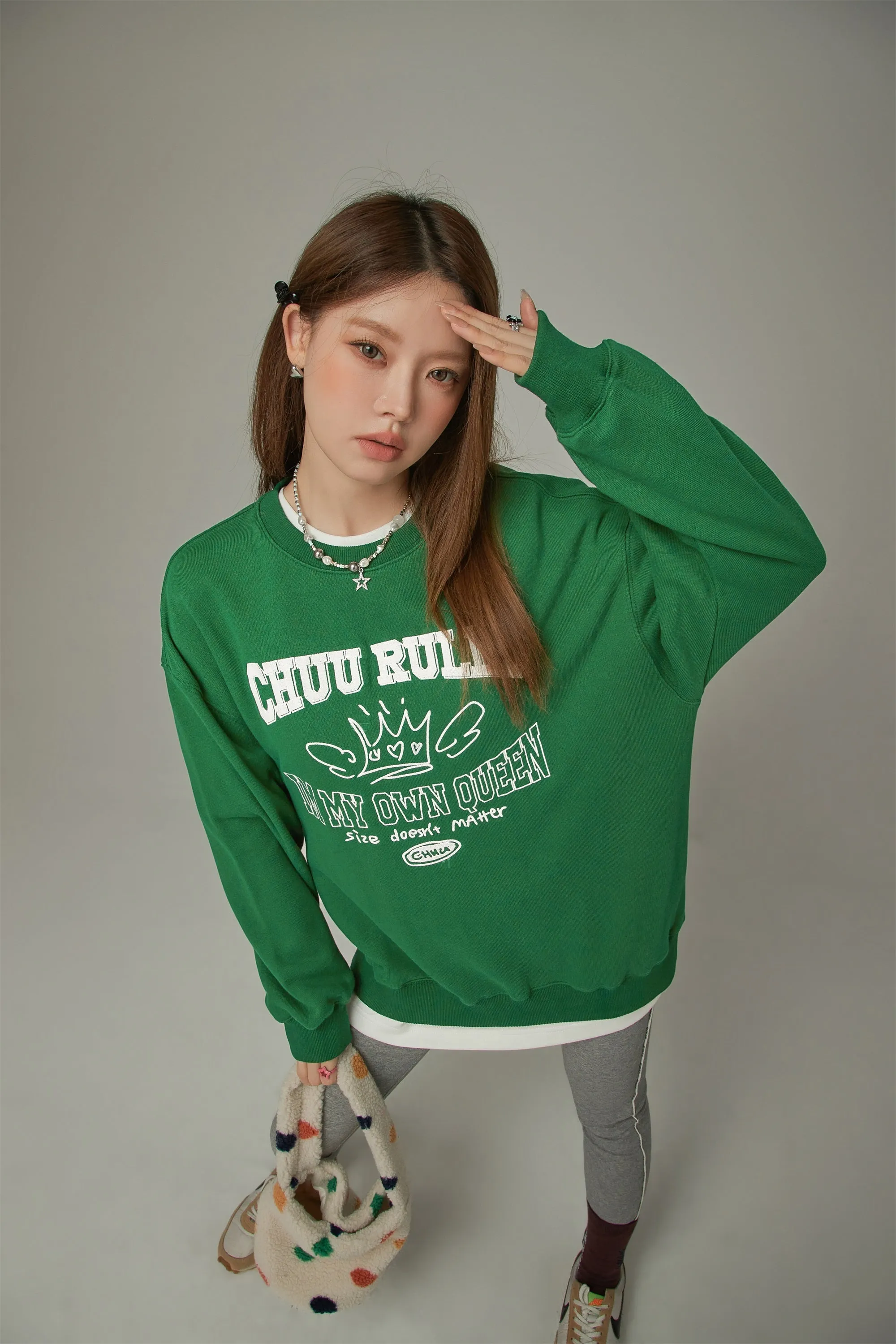 Be My Own Queen Lettering Loose Fit Sweatshirt