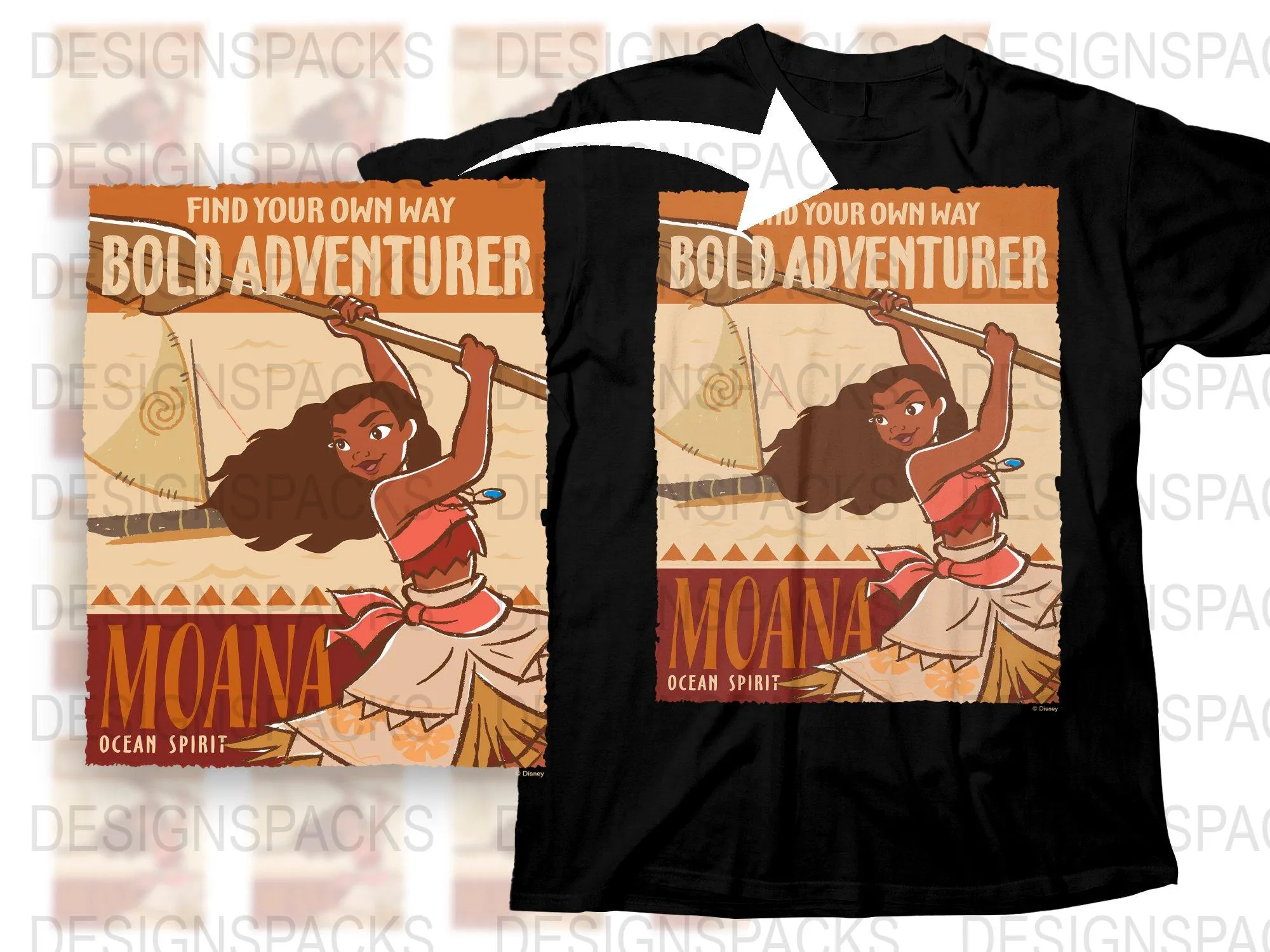 Bold Adventurer Moana Ocean Spirit Png Digital Download