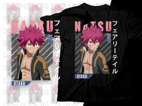 Bold Graphic Anime Natsu Design Png Digital Download