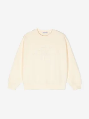 Calvin Klein Boys Logo Sweatshirt in Yellow