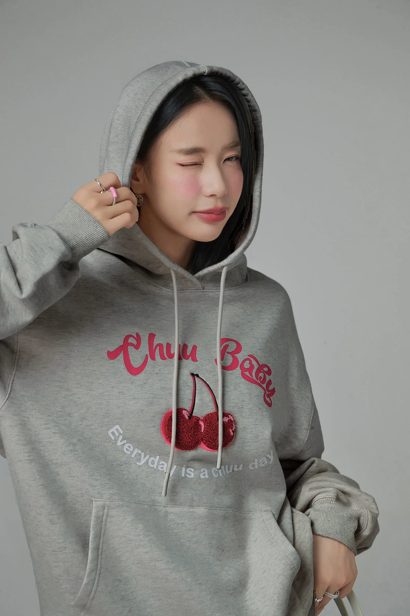 Cherry Loose Fit Hoodie