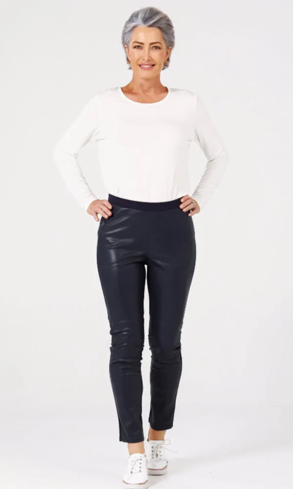 CONCRETE- Faux leather Jeggings