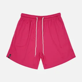 Deep Pink Relaxed Shorts - 8"