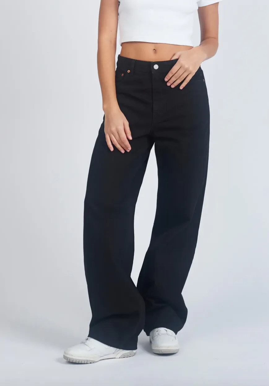 Donna Baggy Jeans - Black