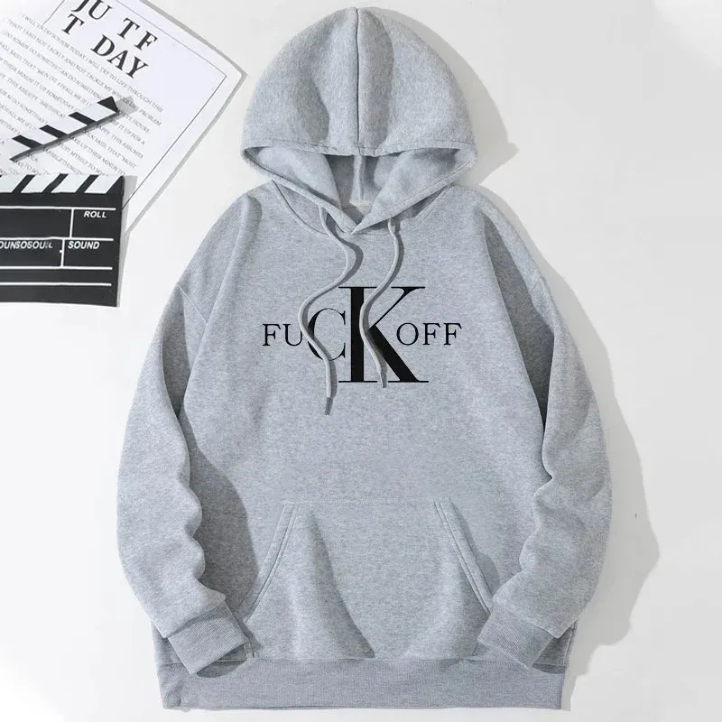 Funny Brand men's and women's hoodies paired with street casual sports style long sleeved pocket sweatshirts suitable for spring