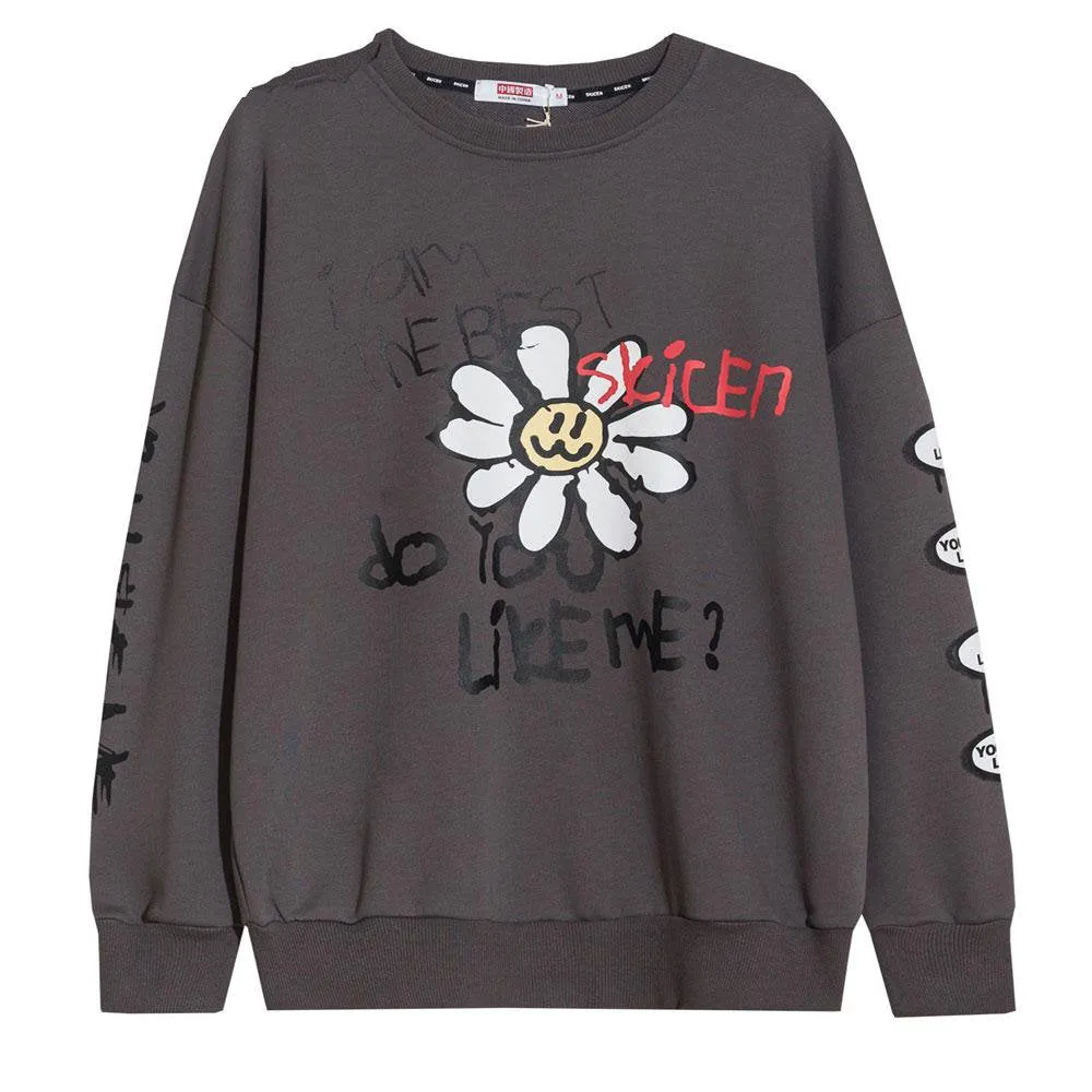 Graffiti You Like Me Print Sweatshirts