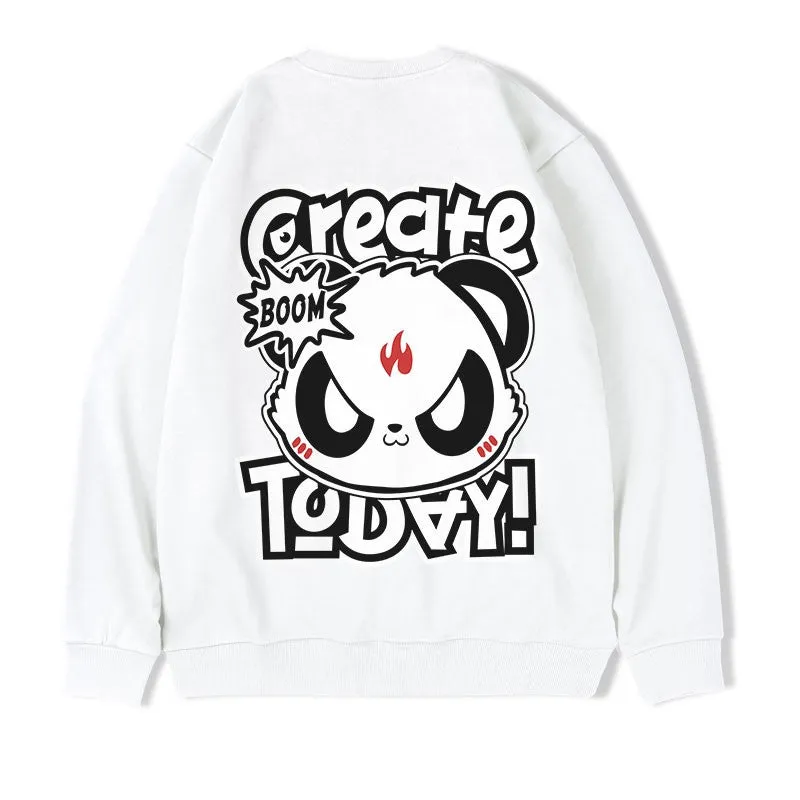 Hoodies Panda Unisex Oversize Autumn and Winter Couple Wear