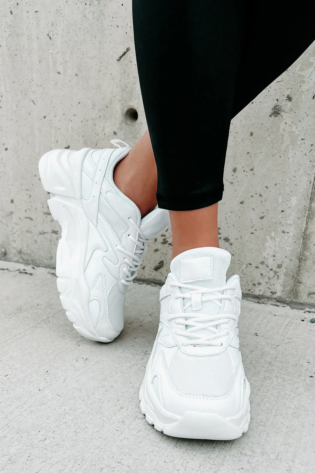 Just Like Kim Chunky Dad Sneakers (White)