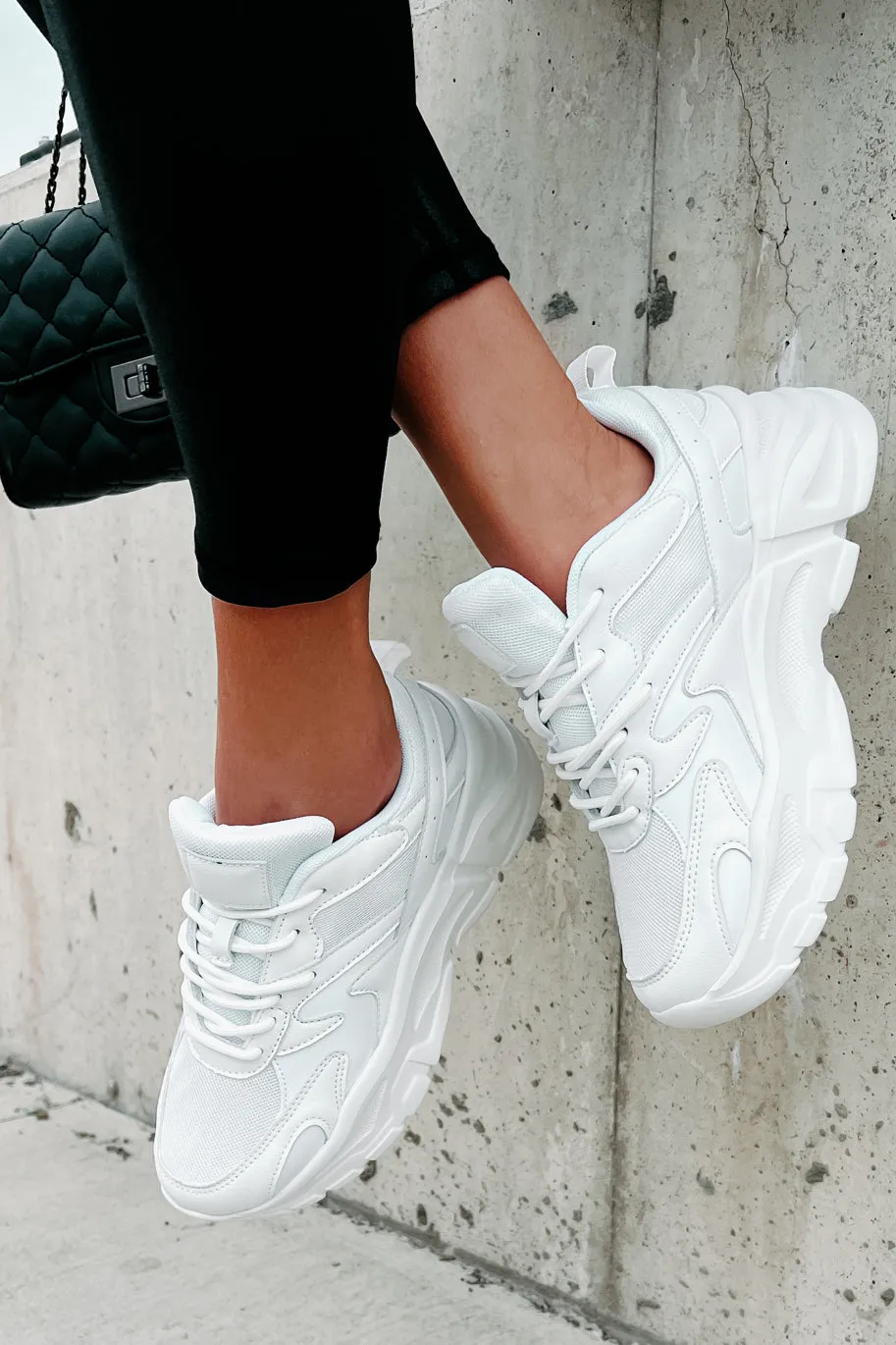 Just Like Kim Chunky Dad Sneakers (White)