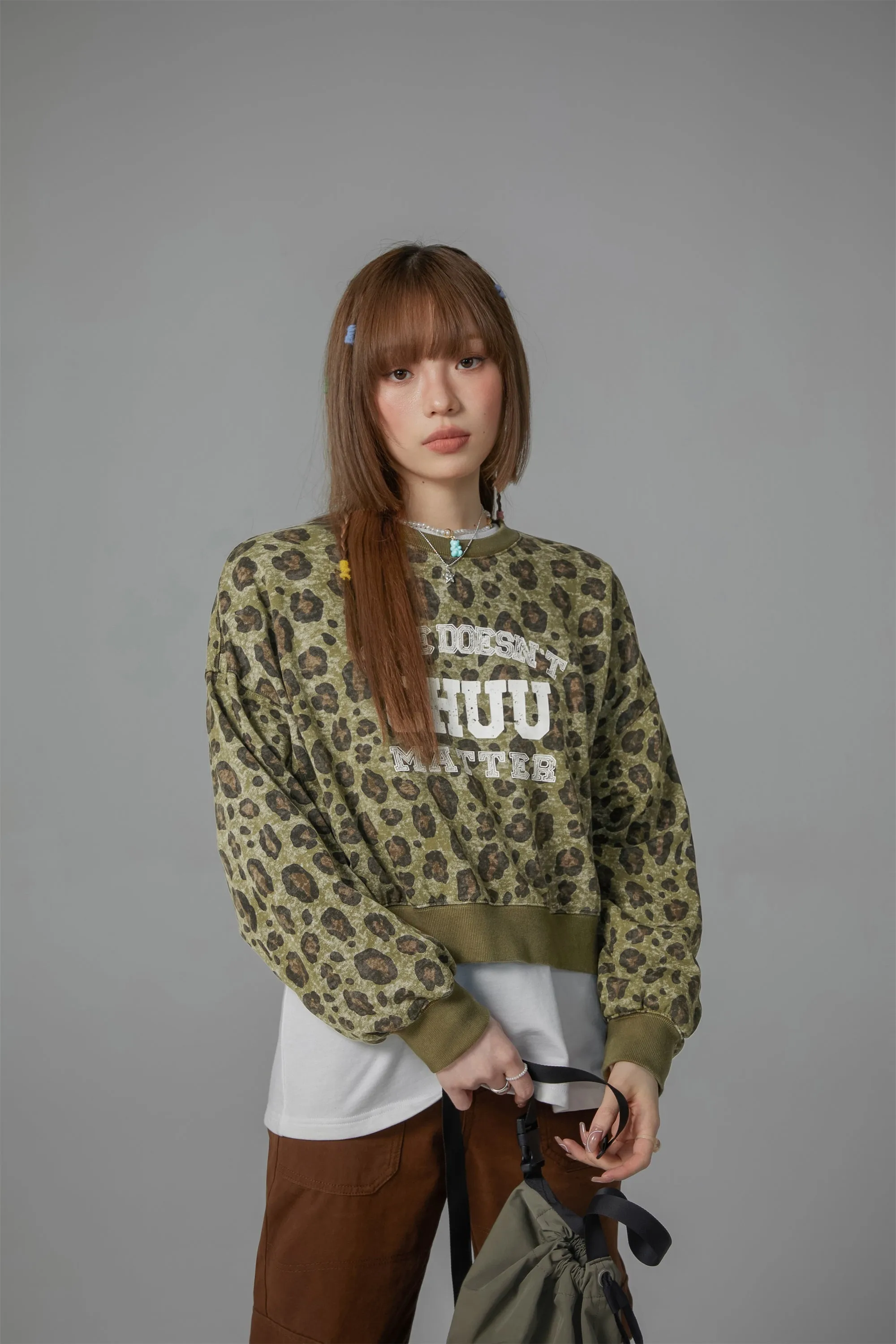 Leopard Chuu Matter Loose Fit Sweatshirt