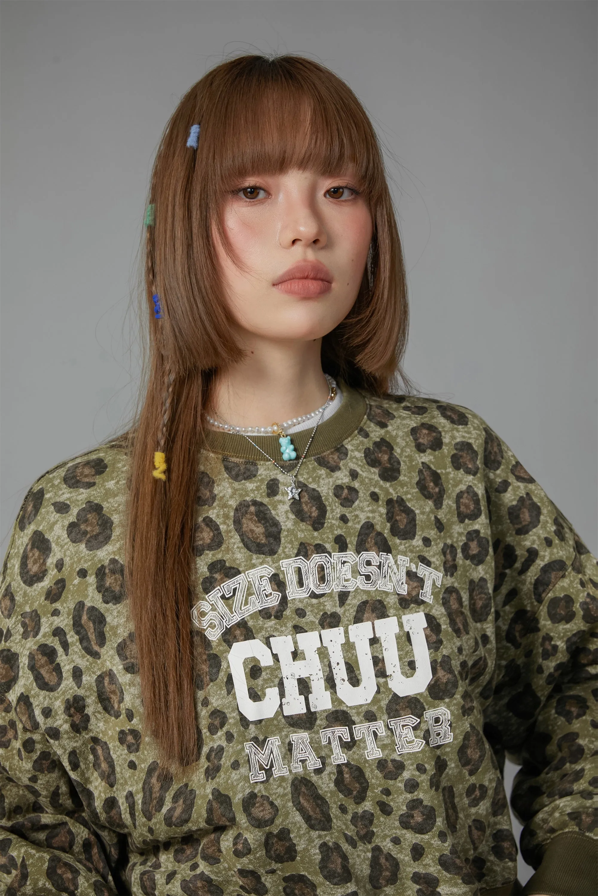 Leopard Chuu Matter Loose Fit Sweatshirt