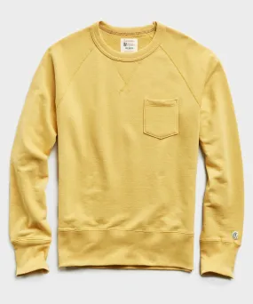 Lightweight Pocket Sweatshirt in Goldenrod