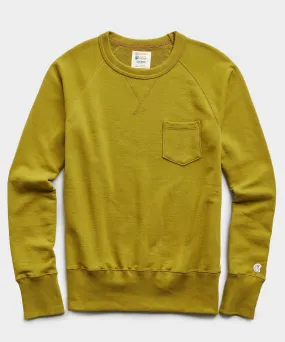 Lightweight Pocket Sweatshirt in Lime Leaf