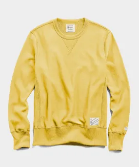 Lightweight Reverse Weave Crew Goldenrod