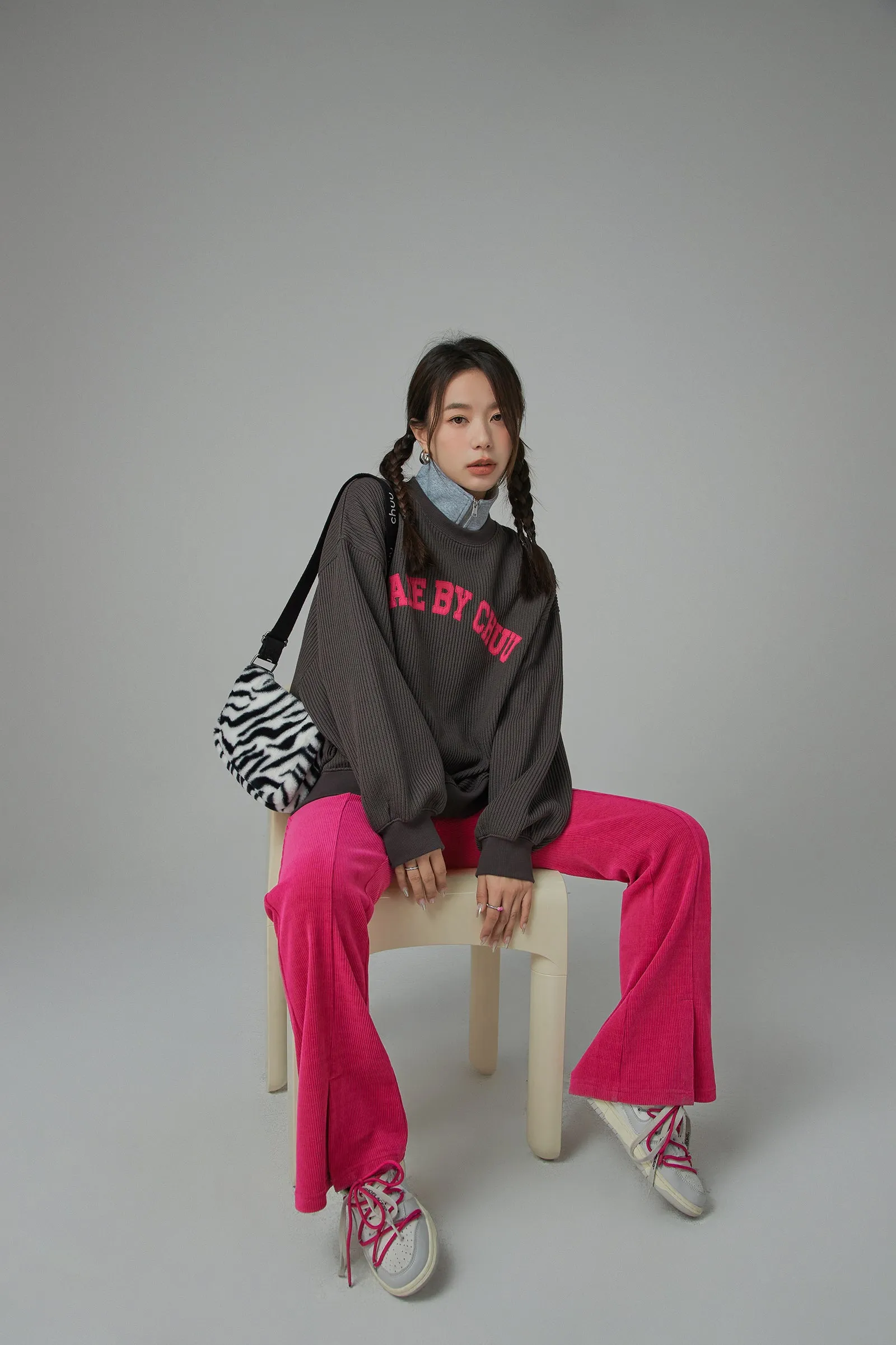 Made By Chuu When I See You Smile Loose Fit Sweatshirt