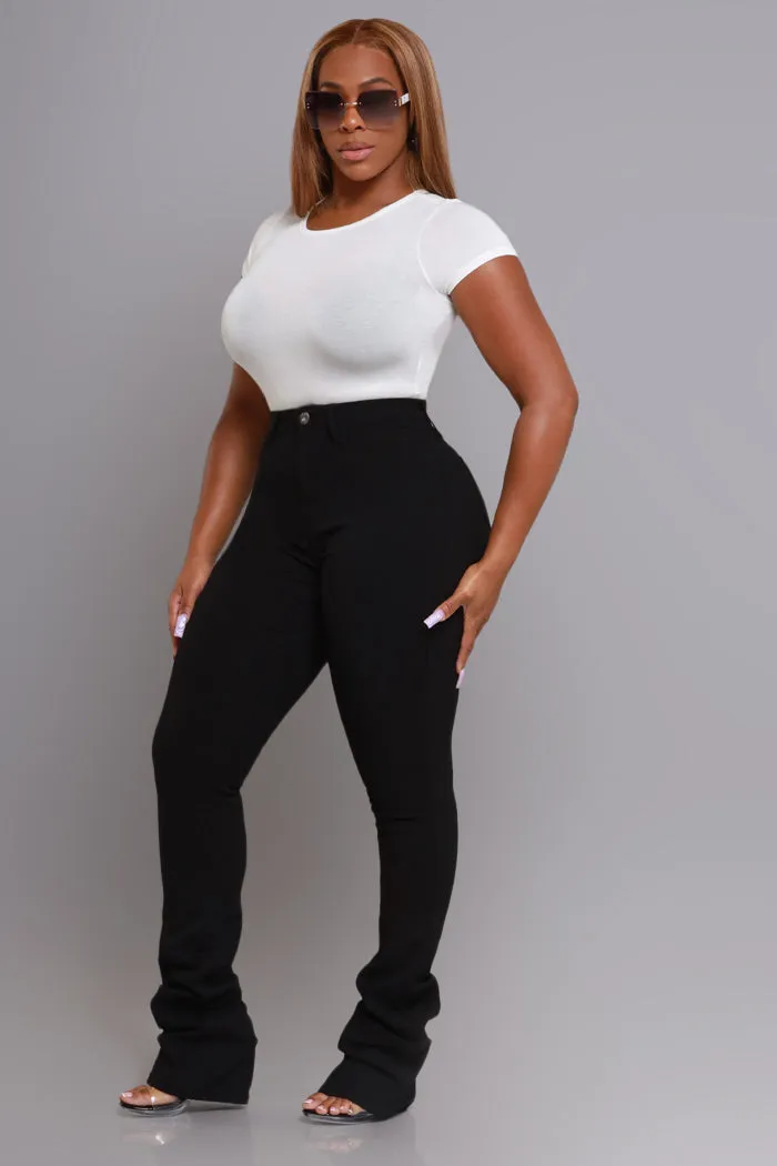 Must Have Basic Bodysuit - White Crew Neck