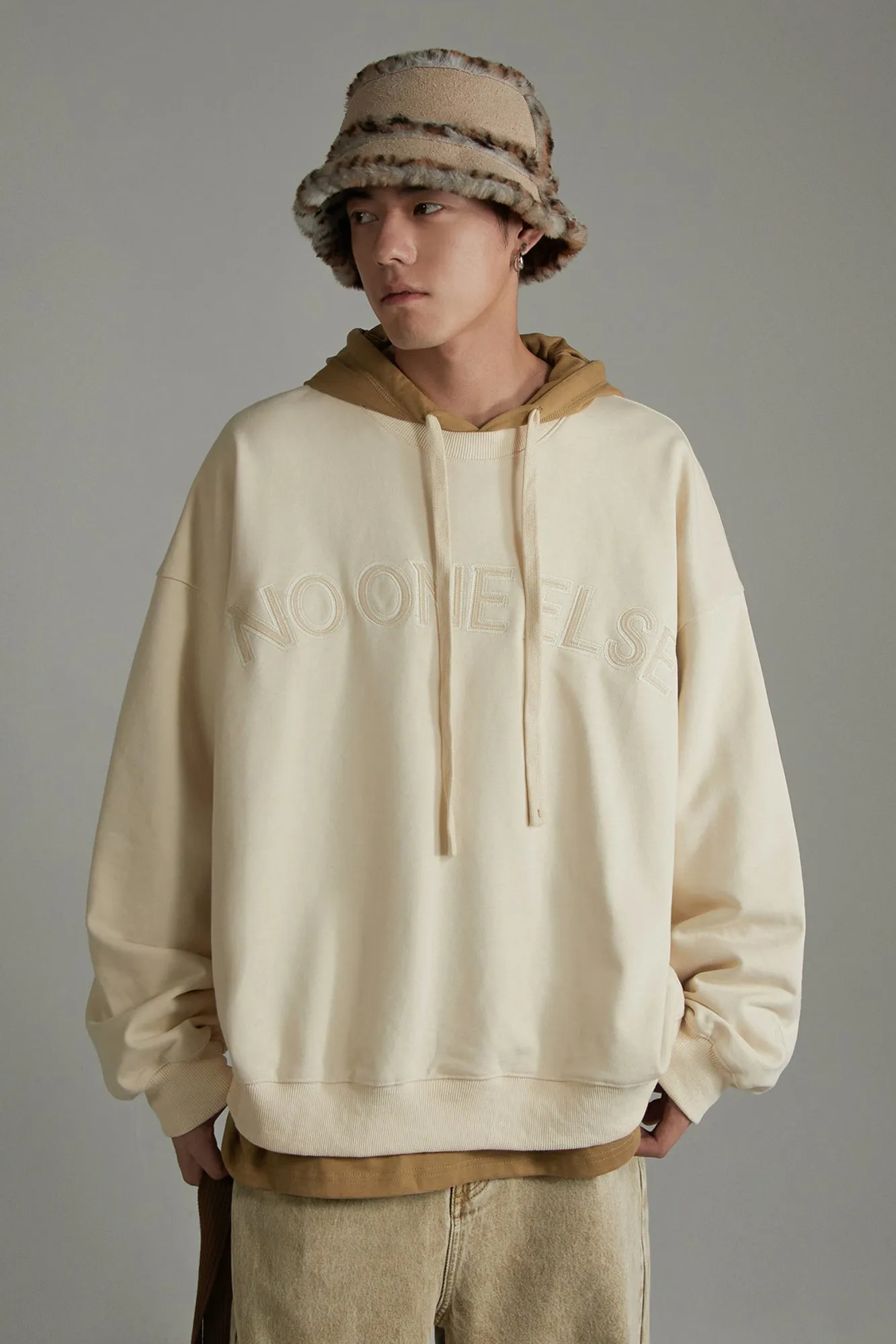 Noe Logo Printed Loose Fit Hoodie