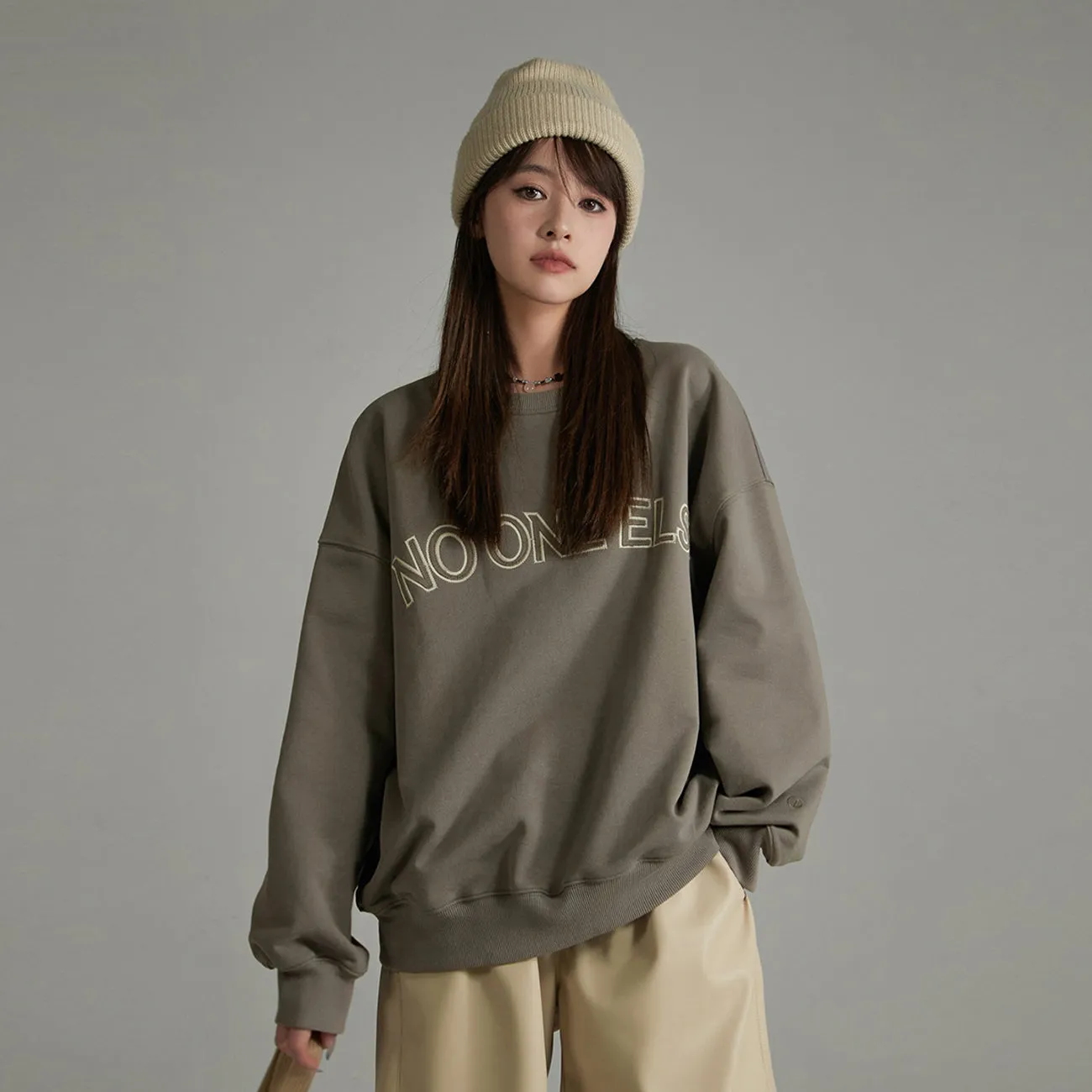 Noe Logo Printed Loose Fit Hoodie