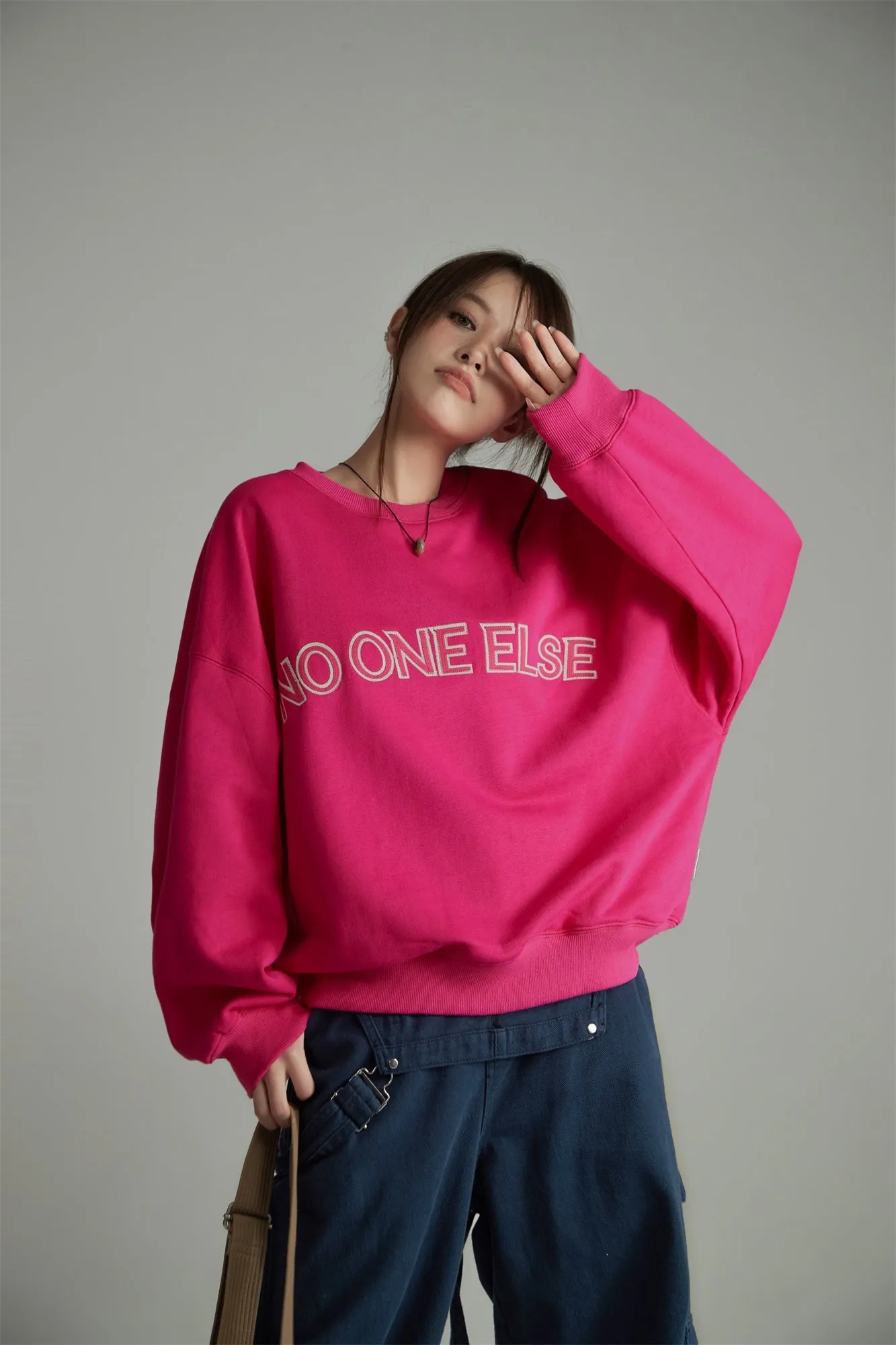 Noe Logo Printed Loose Fit Hoodie