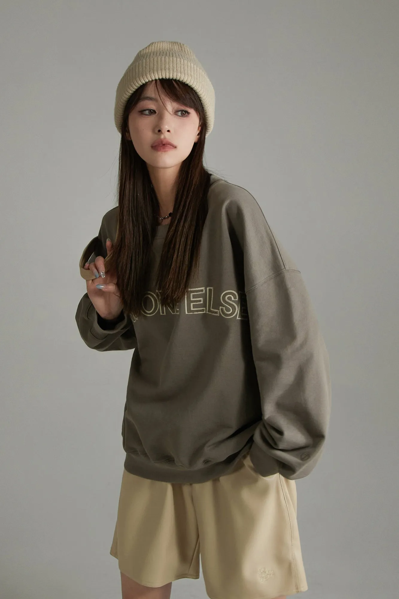 Noe Logo Printed Loose Fit Hoodie