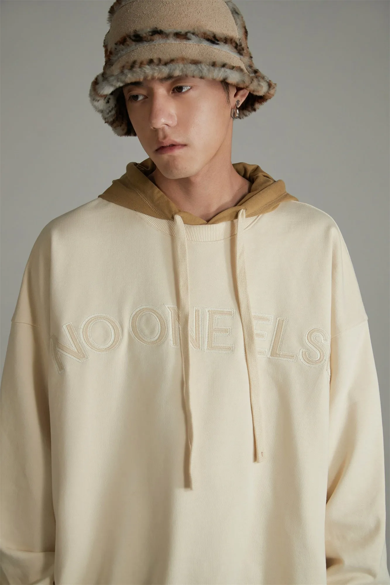 Noe Logo Printed Loose Fit Hoodie