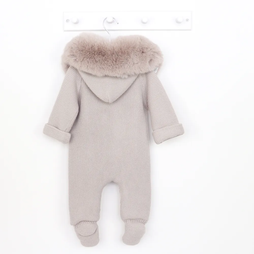 Pangasa Camel Faux Fur Pramsuit