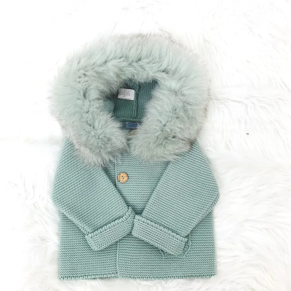 Pangasa Soft Green Faux Fur Jacket