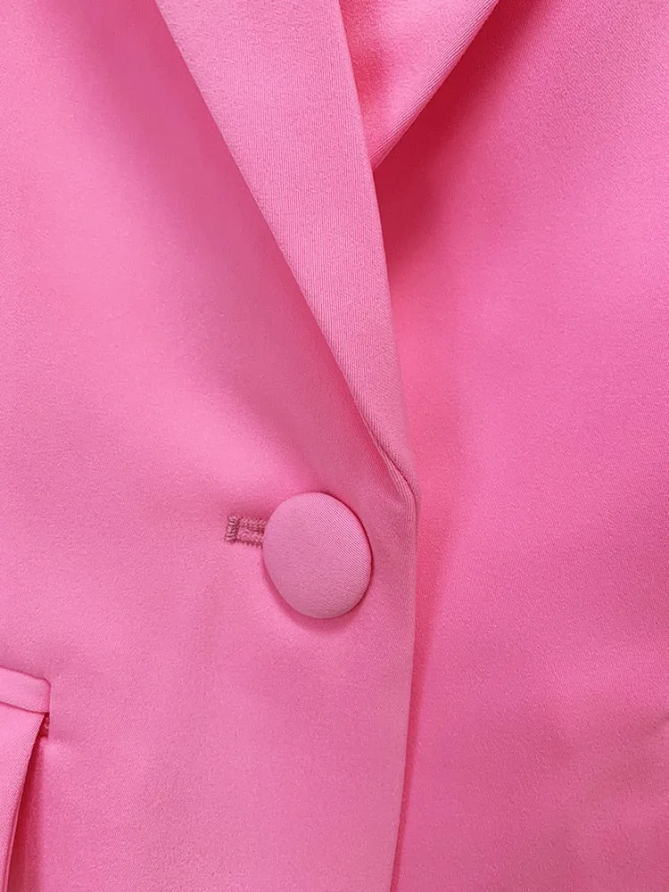 Pink Fitted Suit