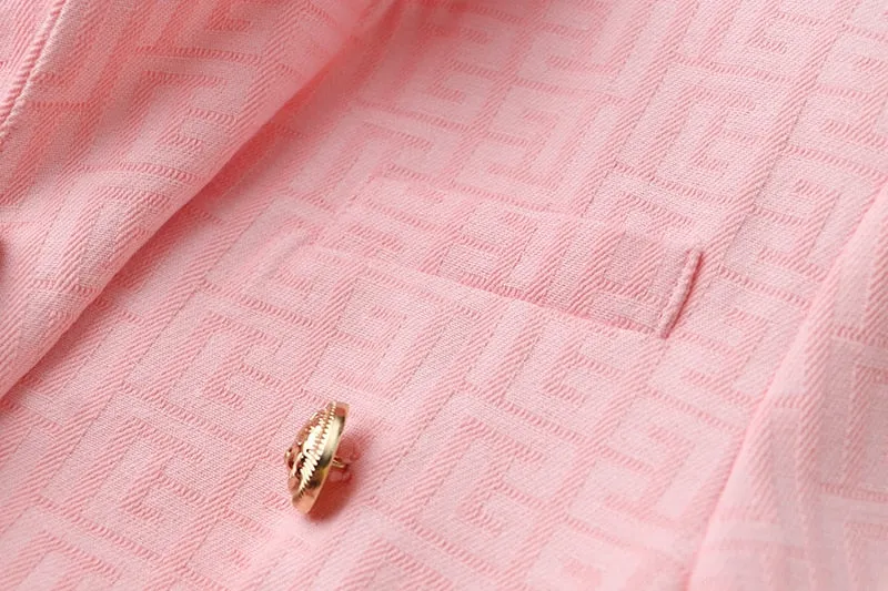 Pink Texture Blazer