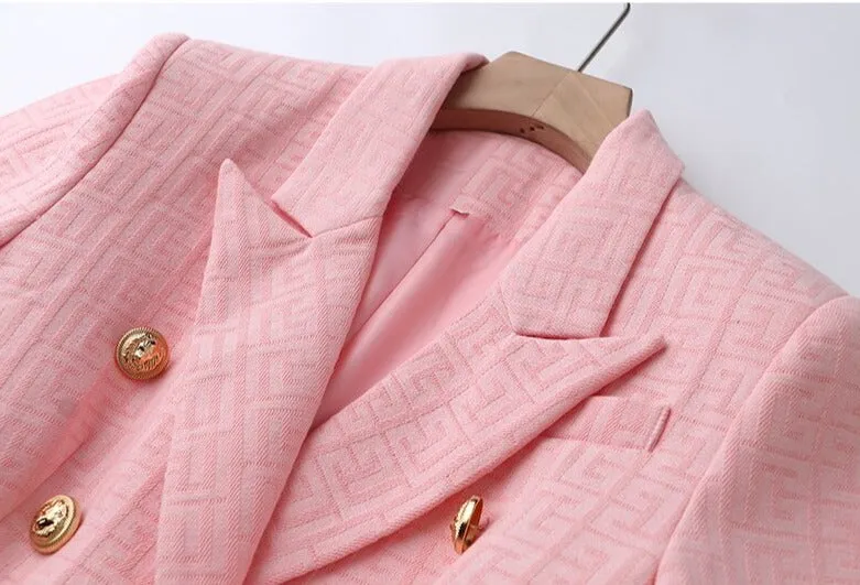 Pink Texture Blazer