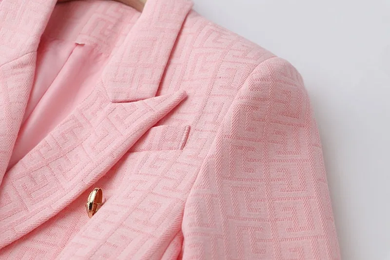 Pink Texture Blazer