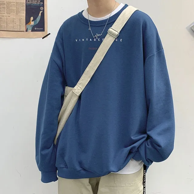 Privathinker Spring Men Casual Sweatshirts Harajuku 1997 Printed Men Oversized Hoodies 2021 Korean Man Casual Loose Pullovers