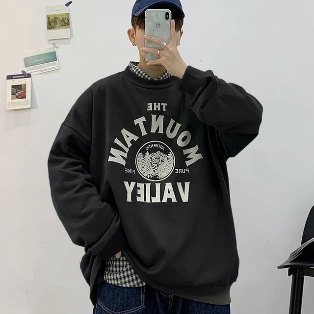 Privathinker Spring Men Casual Sweatshirts Harajuku 1997 Printed Men Oversized Hoodies 2021 Korean Man Casual Loose Pullovers