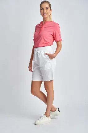 Relaxed Cotton Shorts White