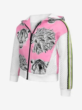 Roberto Cavalli Girls Panther Print Zip Up Top