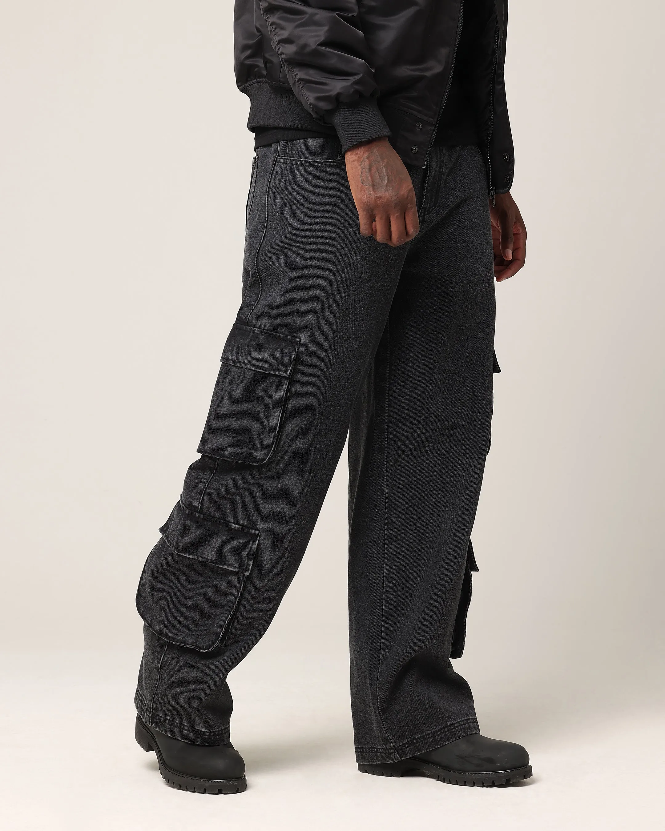 Saint Morta Baggy Workwear Jean Black Shadow