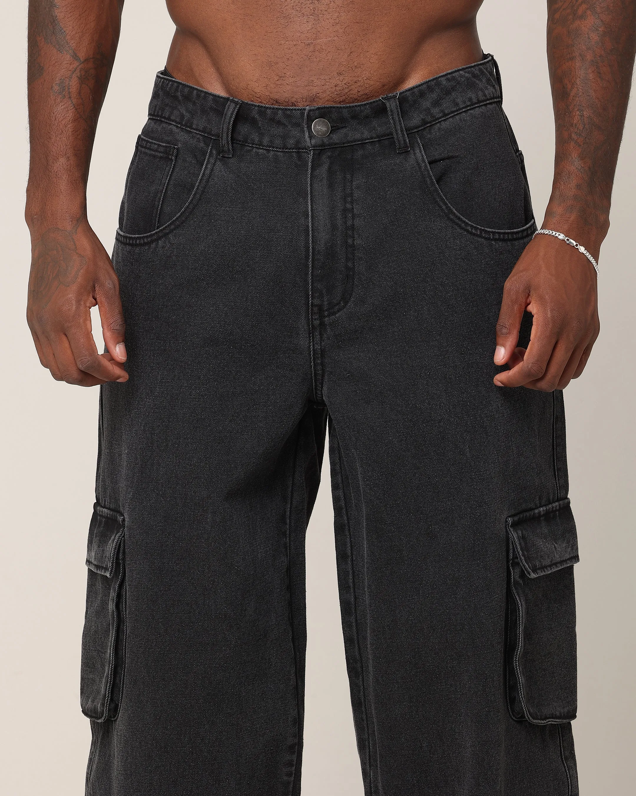 Saint Morta Baggy Workwear Jean Black Shadow