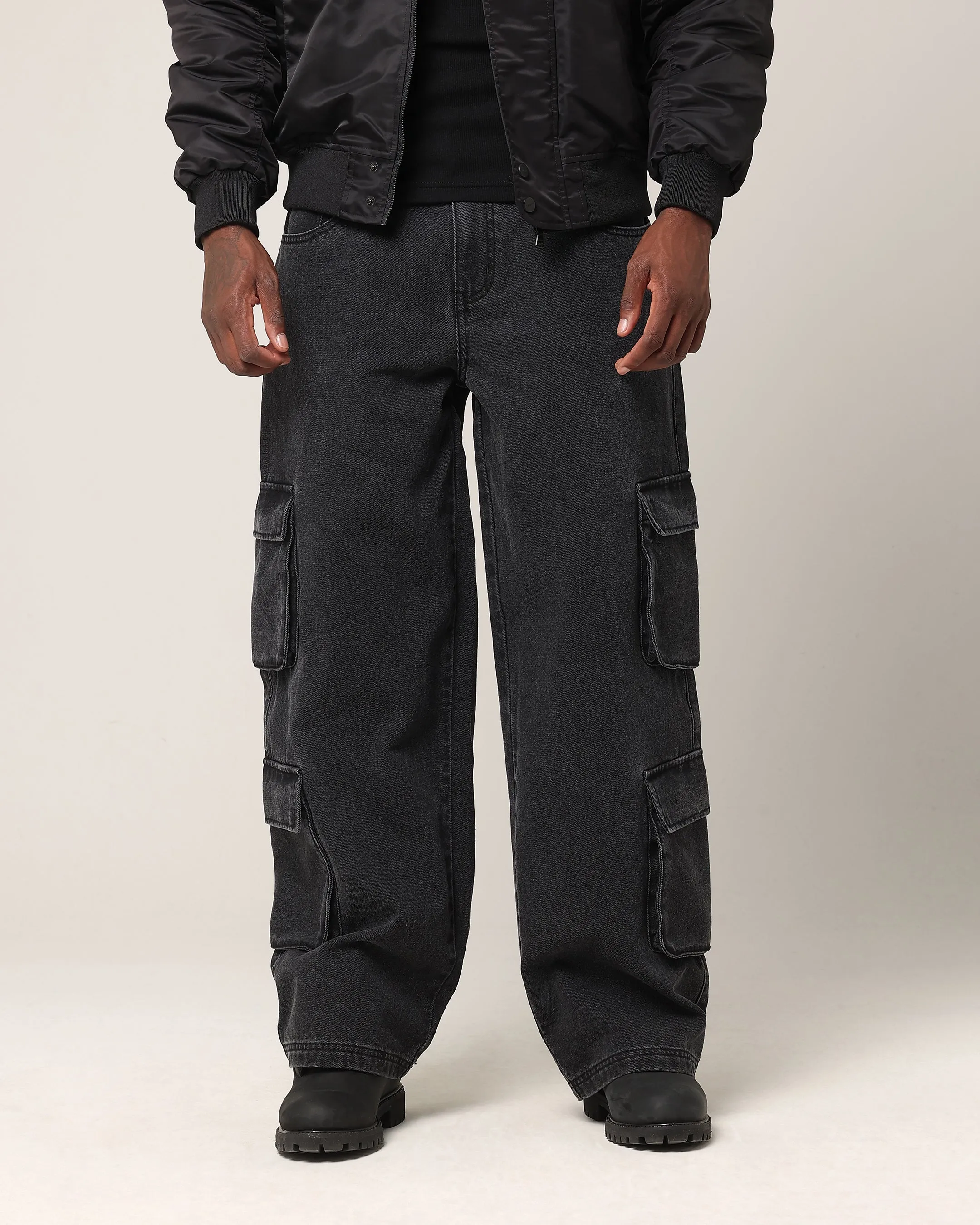 Saint Morta Baggy Workwear Jean Black Shadow