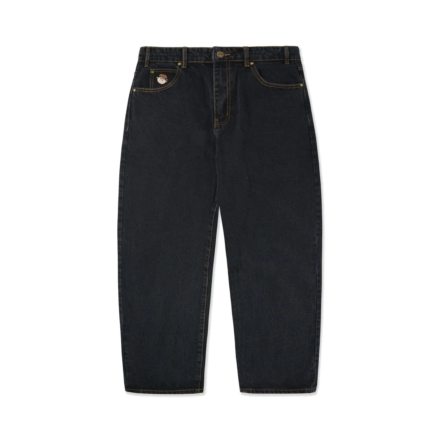 Santosuosso Denim Jeans - Washed Black (Brown Hat)