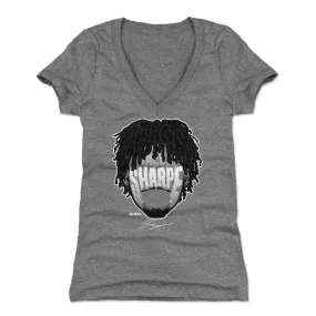 Shaedon Sharpe Portland Player Silhouette Women's V-Neck T-Shirt