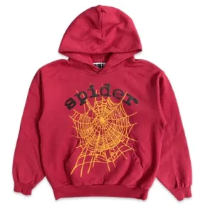 SP5DER LOGO HOODIE RED