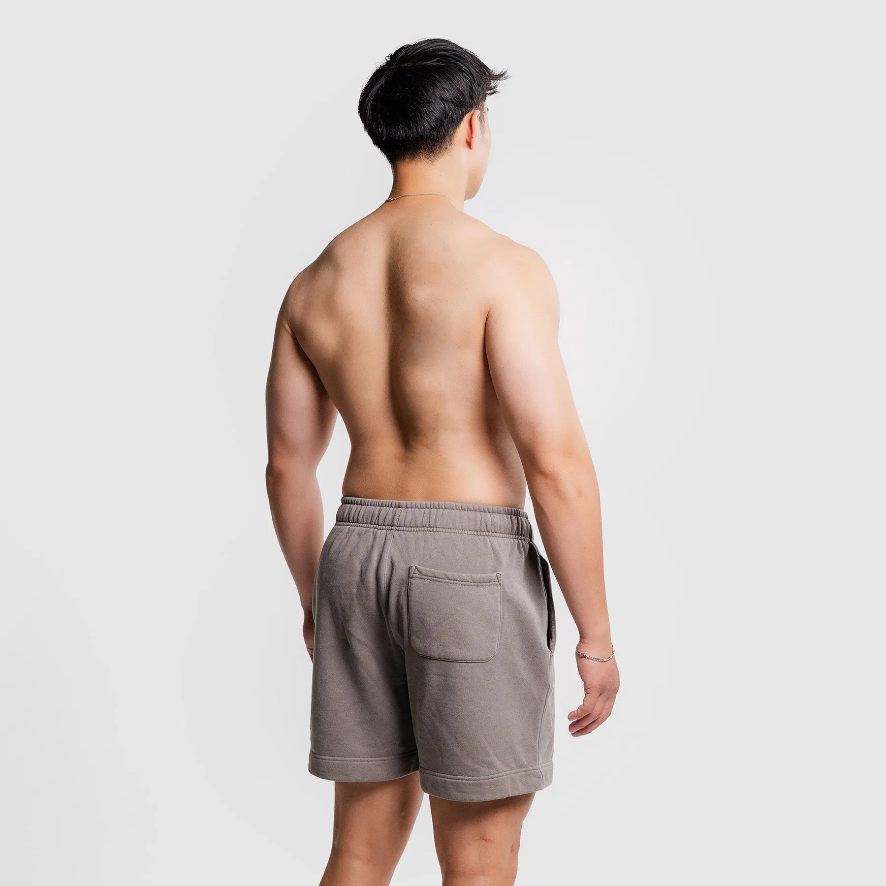 TWL - RELAXED TRACK SHORTS - FADED GREY