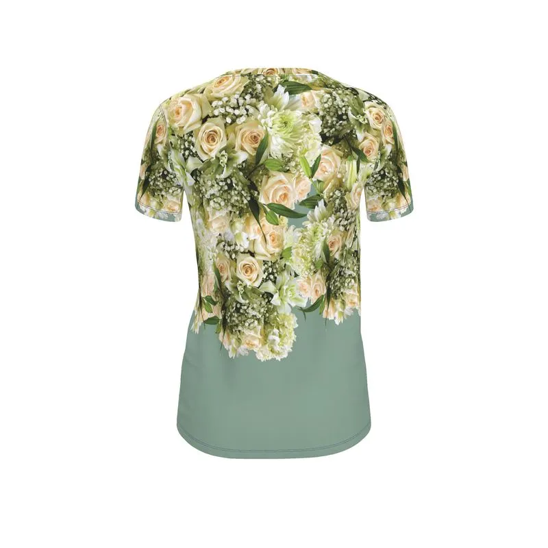 Wedding Flowers Womens T Shirt Short Sleeves