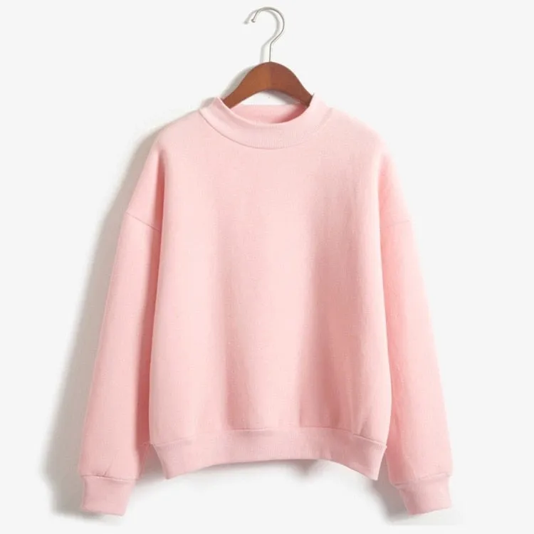 Winter Candy Color Loose Hoodies