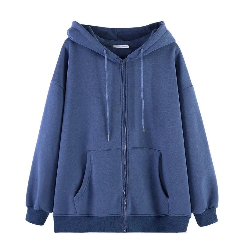 Women Solid Color Hoodies