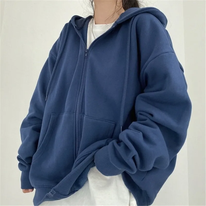 Women Solid Color Hoodies